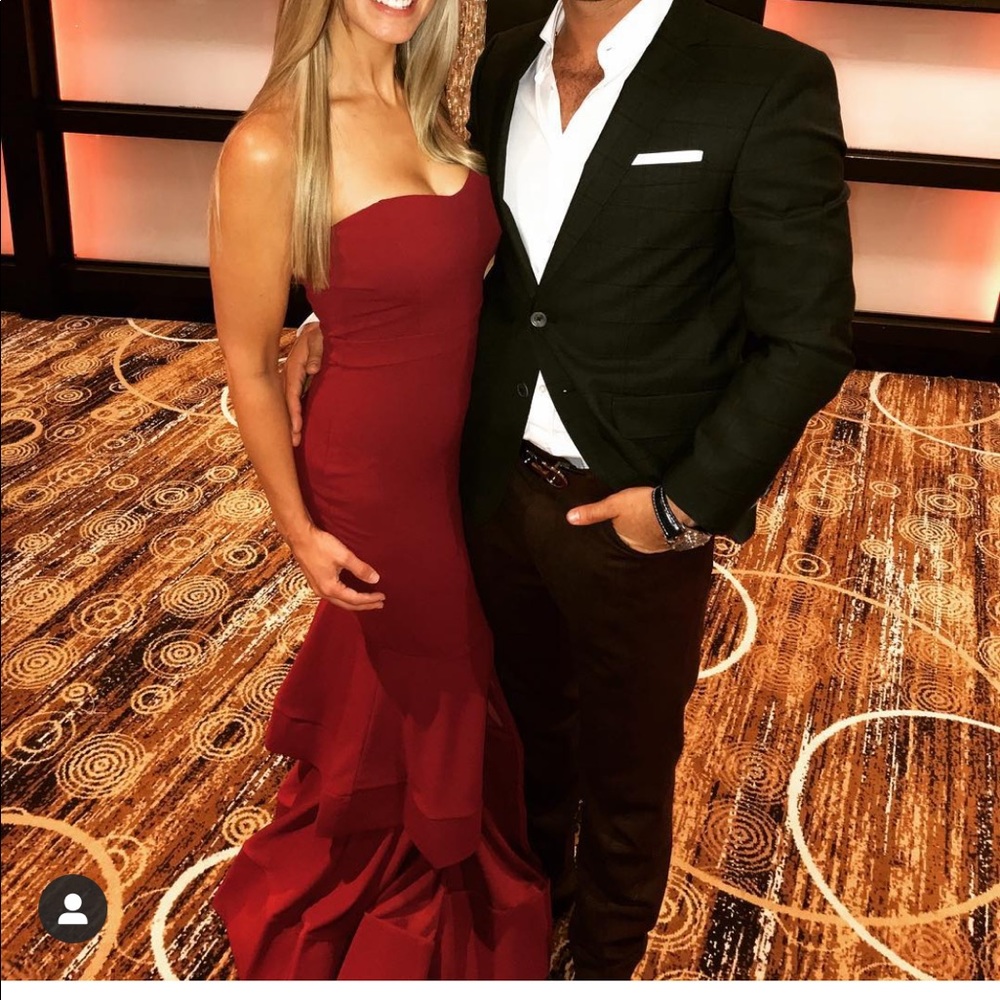Red gown